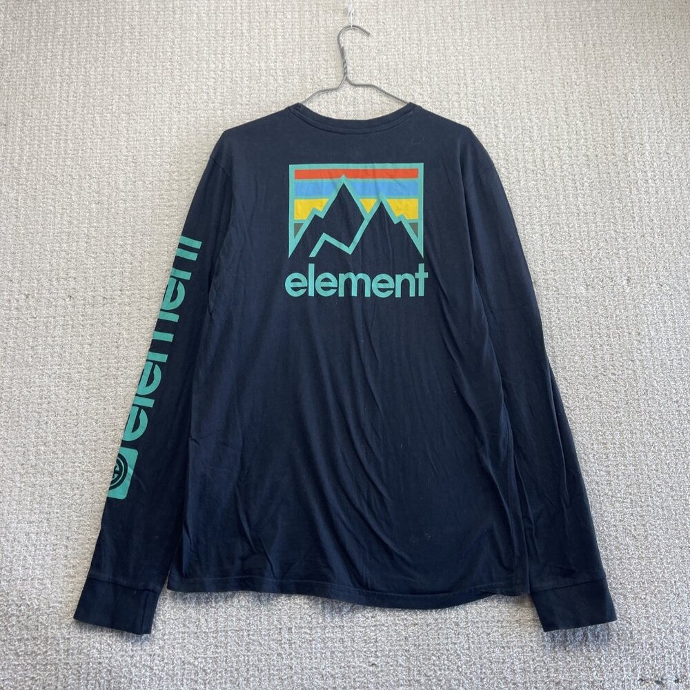 Y2K Element Skateboards Long Sleeve Nature Mountain Graphic T-Shirt Mens Sz M